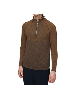 Athletica Mens Metal Vent Tech Quarter Zip Long Sleeve Shirt