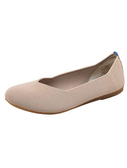 Women's Classic Ballet Flats Casual Comfortable Slip On Flats Shoes