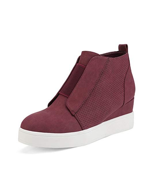 DREAM PAIRS Women’s Platform Wedge Sneakers Ankle Booties