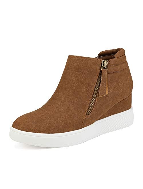 DREAM PAIRS Women’s Platform Wedge Sneakers Ankle Booties