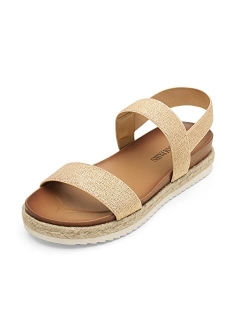 Womens Open Toe Espadrille Platform Sandals