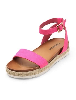 Womens Open Toe Espadrille Platform Sandals