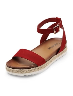 Womens Open Toe Espadrille Platform Sandals