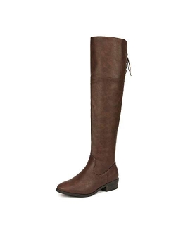 Women's Over The Knee High Low Block Heel Riding Boots