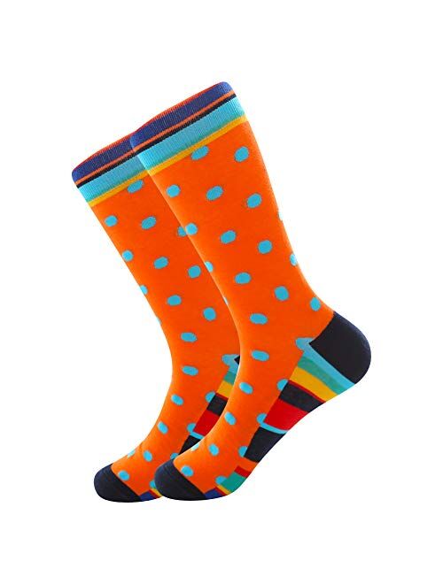 BISOUSOX Men's Colorful Funny Novelty Casual Cotton Crew Gift Fun Dress Socks Novelty for Men Father