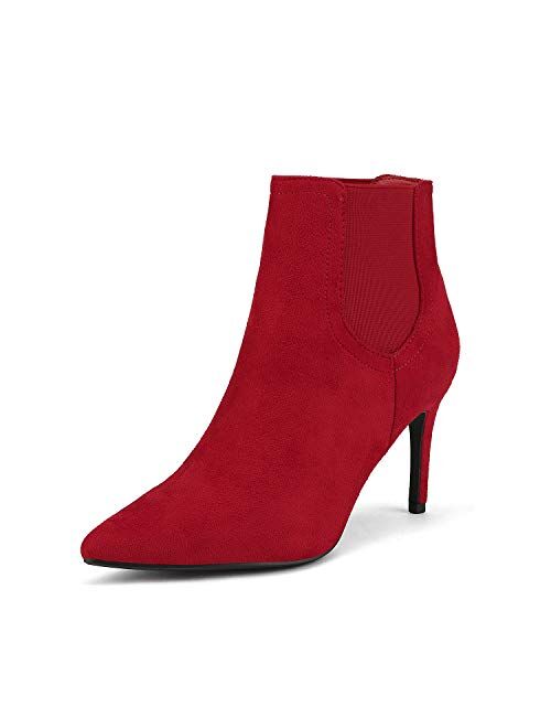 DREAM PAIRS Women's Pointed Toe Stiletto High Heel Ankle Booties