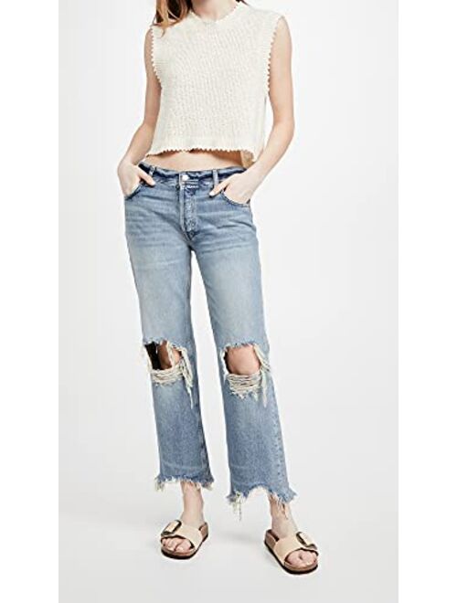 Free People Women's Maggie Mid Rise Straight Jeans