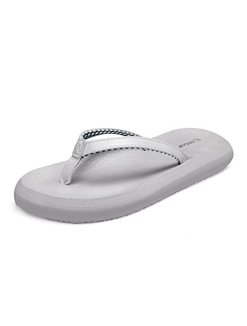 DREAM PAIRS Women's Arch Support Flip Flops Comfortable Soft Cushion Summer Beach Thong Sandals