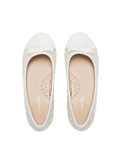 DREAM PAIRS Girls Dress Shoes Cute Bow Flower Girl Slip-on Ballerina Flats (Little Kid/Big Kid)