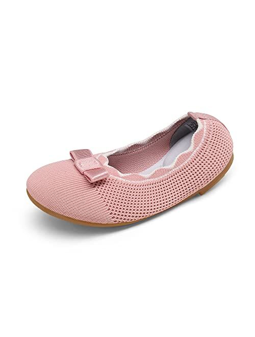 DREAM PAIRS Girls Ballet Flats Comfortable Slip On Knit Dress Shoes(Toddler/Little Kid)