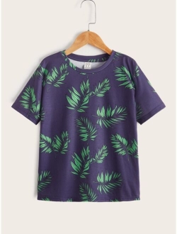 Boys Leaf Print Tee