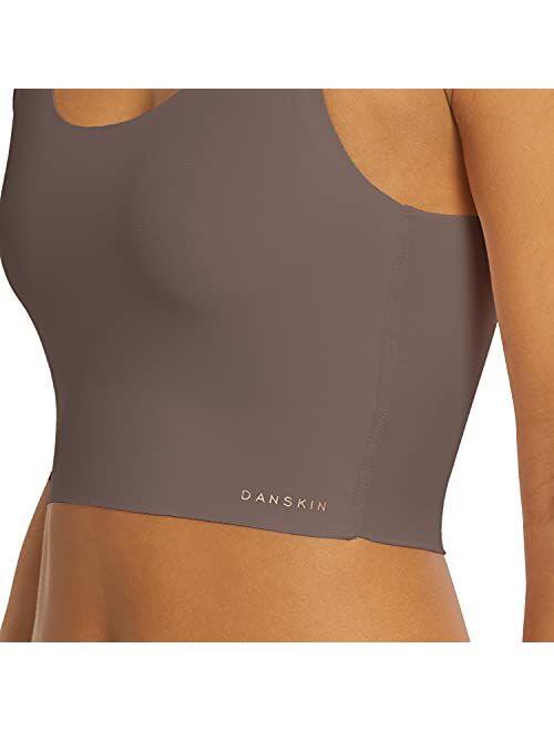 Danskin 2 Pack Laser Wirefree Everyday Comfort Lounge Bralette with Removable Pads