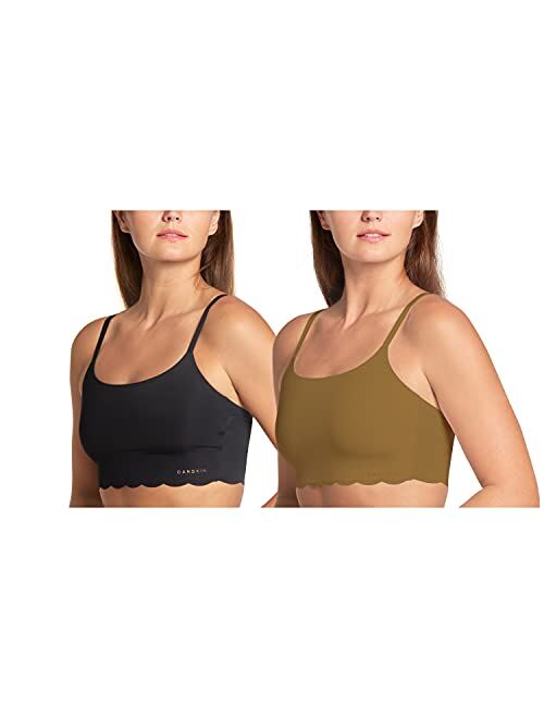 Danskin 2 Pack Laser Wirefree Everyday Comfort Lounge Bralette with Removable Pads