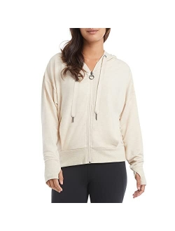 Women's Pleated Studio Zip Up Hoodie