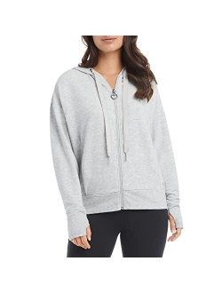 Women's Pleated Studio Zip Up Hoodie