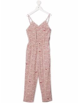 Zadig & Voltaire Kids heart-print sleeveless jumpsuit