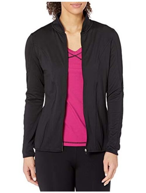 Danskin Women's Zip Front with Mesh Panel Inserts for Cooling Comfort Jacket