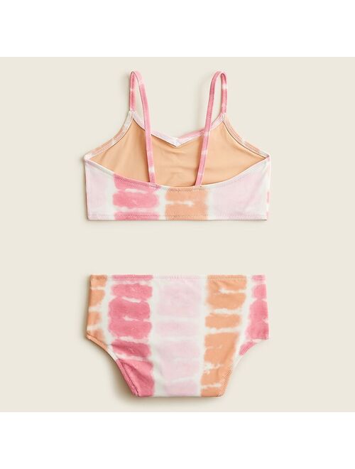 J.Crew Girls' high-waisted two-piece in print with UPF 50+
