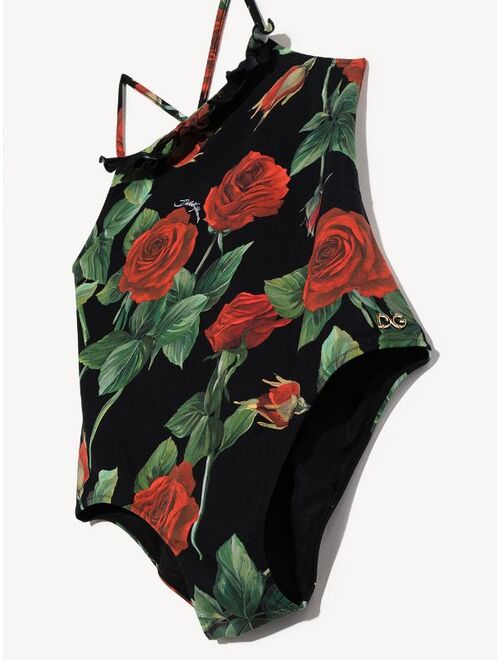 Dolce & Gabbana Kids rose print swimsuit