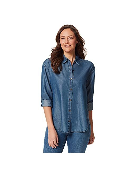 Gloria Vanderbilt Women's Amanda Monogram Button Down Shirt