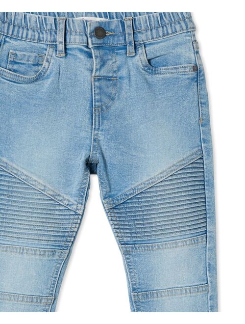 COTTON ON Little Boys Skinny Fit Moto Jeans