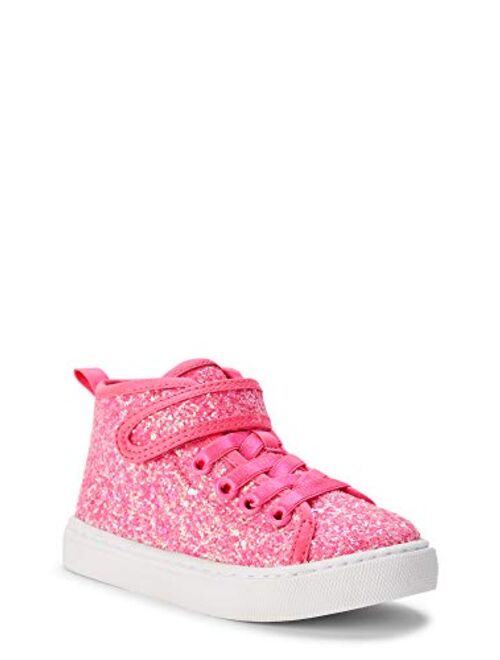 Wonder Nation Athletic Glitter Hi-Top Sneakers