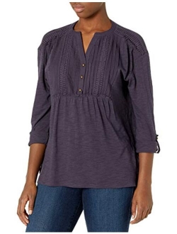 Women's Gigi Jersey Roll Tab Sleeve Top