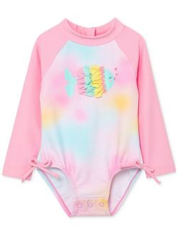 Little Me Baby Girls 1-Pc. Fish Rash Guard