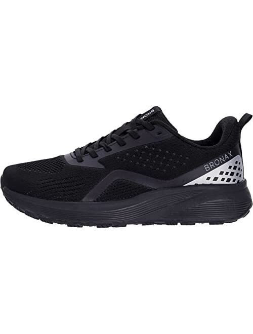 Buy BRONAX Men's Cushioned Supportive Road Running Shoes | Wide Toe Box ...