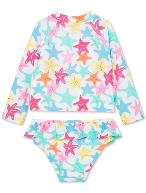 Little Me Baby Girls 2-Pc. Starfish Rash Guard