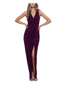 Petite Front-Slit Evening Gown