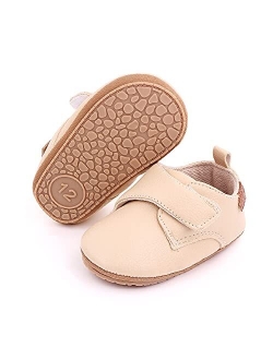 Miamooi Infant Baby Boys Girls Loafers Classic PU Leather Wedding Dress Shoes Toddler Brogue Formal Flat Lazy Crib Oxford First Walking Christening Shoe