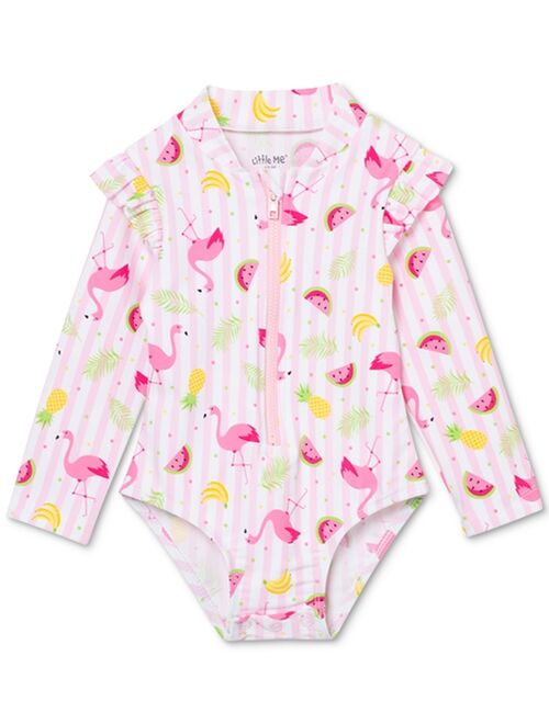 Little Me Baby Girls Flamingo Rash Guard