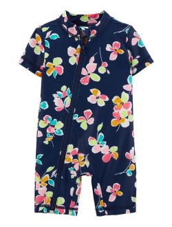 Baby Girls One-Piece Floral Rashguard