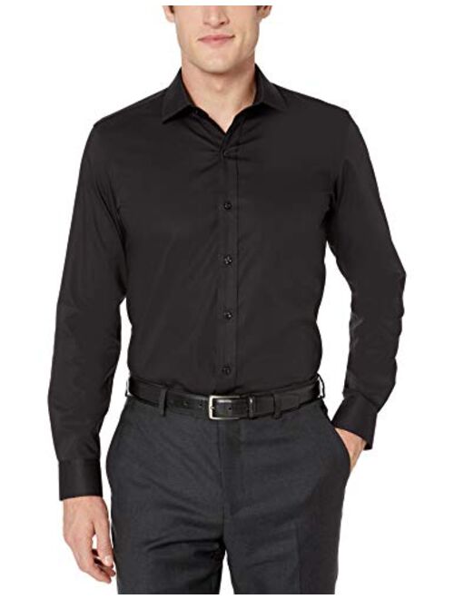 Buttoned Down Men's Xtra-Slim Fit Non-Iron Stretch Poplin Dress Shirt