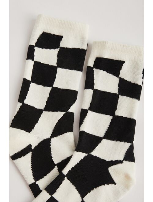 Urban Outfitters Check Pattern Crew Sock