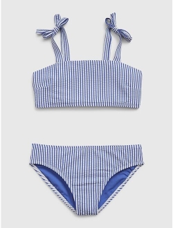 Kids Recycled Tie-Strap Swim Two-Piece