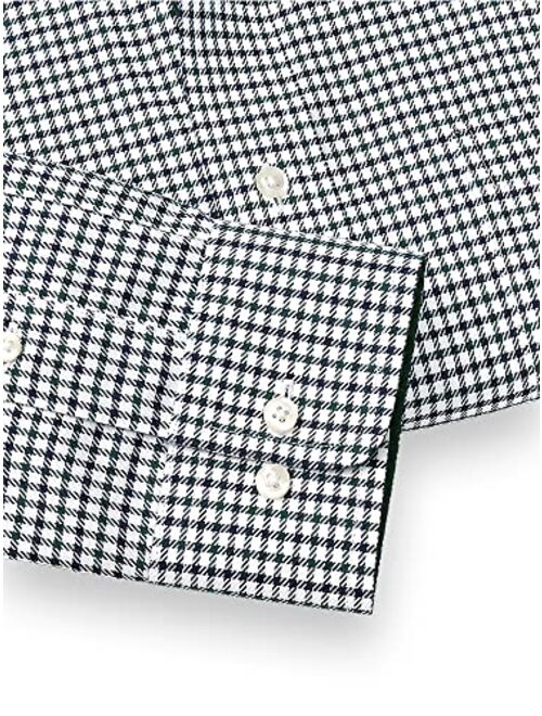 Paul Fredrick Men's Classic Fit Non-Iron Cotton Check Dress Shirt