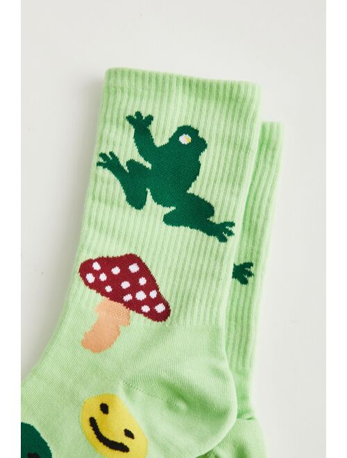 Urban outfitters Coney Island Picnic Frog Friends Crew Sock