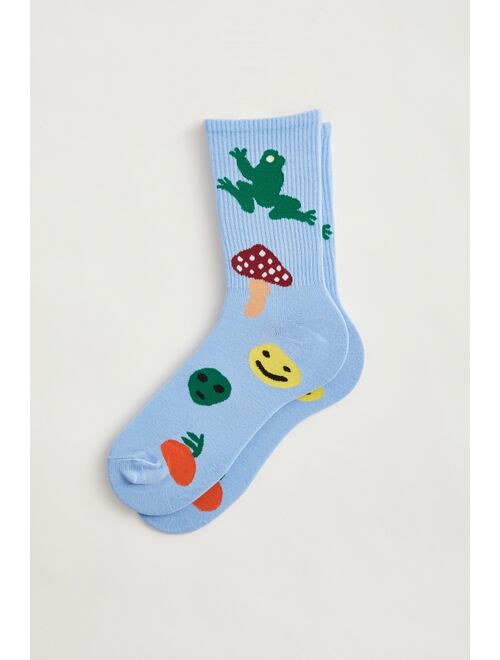 Urban outfitters Coney Island Picnic Frog Friends Crew Sock