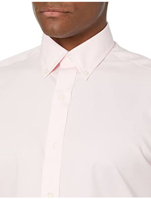 Buttoned Down mens Classic Fit Button Collar Solid Non-iron Dress Shirt With Pocket