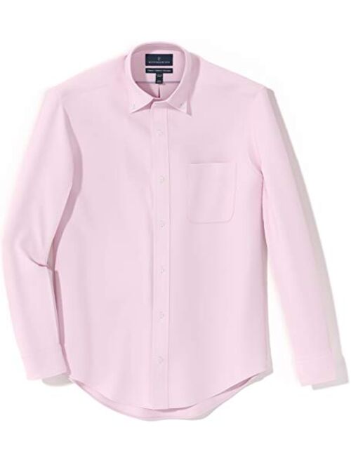 Buttoned Down mens Classic Fit Button Collar Solid Non-iron Dress Shirt With Pocket