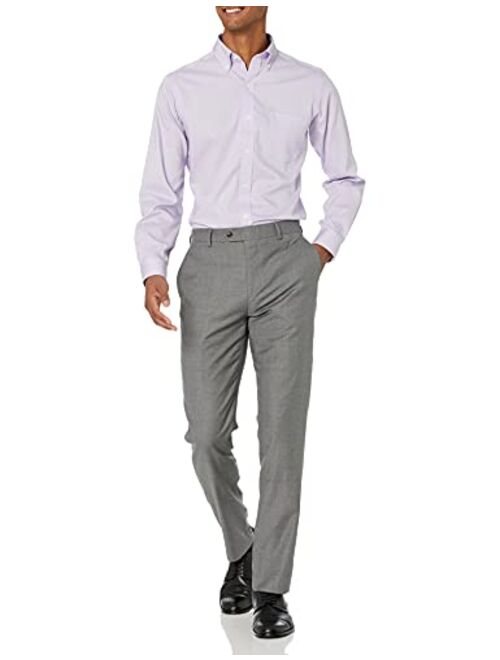 Buttoned Down Men's Tailored-fit Button-Collar Pinpoint Non-Iron Dress Shirt with Pocket