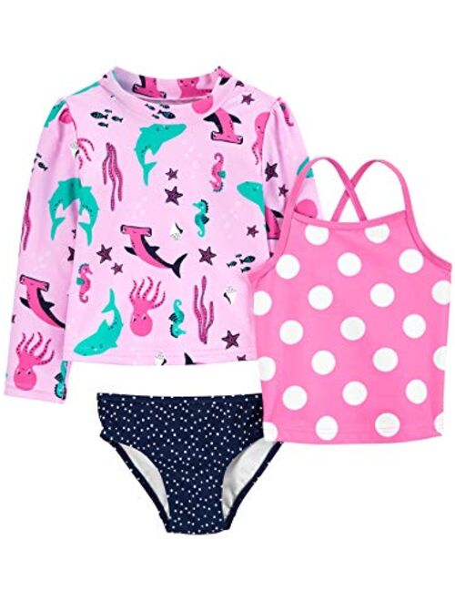 Simple Joys by Carter's Girls' 3-Piece Rashguard Set