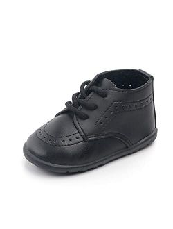 Greceen Infant Boys and Girls Oxford Shoes PU Leather Loafers Dress Shoes are Suitable for Crawling, Wedding Dress, Birthday Parties and Any Occasion