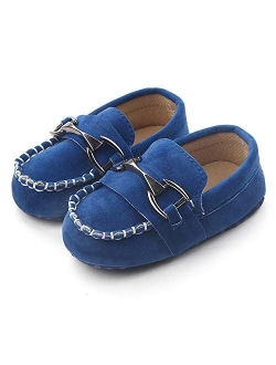 Greceen Infant Boys and Girls Oxford Shoes PU Leather Loafers Dress Shoes are Suitable for Crawling, Wedding Dress, Birthday Parties and Any Occasion