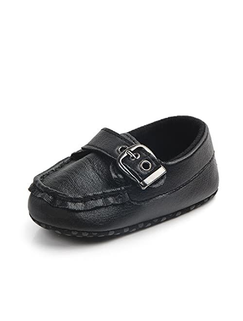 Greceen Infant Boys and Girls Oxford Shoes PU Leather Loafers Dress Shoes are Suitable for Crawling, Wedding Dress, Birthday Parties and Any Occasion