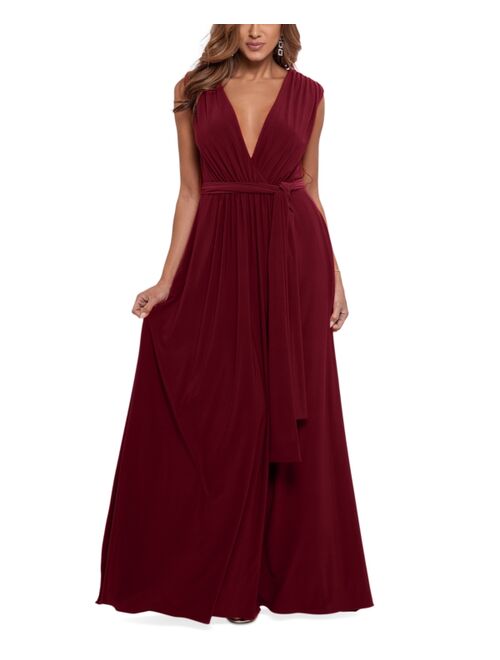 Betsy & Adam Tie-Waist Gown