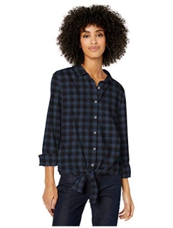 Women's Brushed Twill Tie-Front Shirt