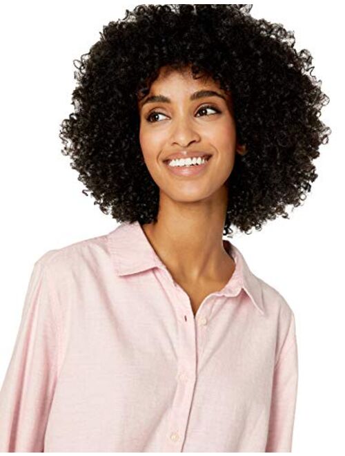 Goodthreads Women's Brushed Twill Tie-Front Shirt